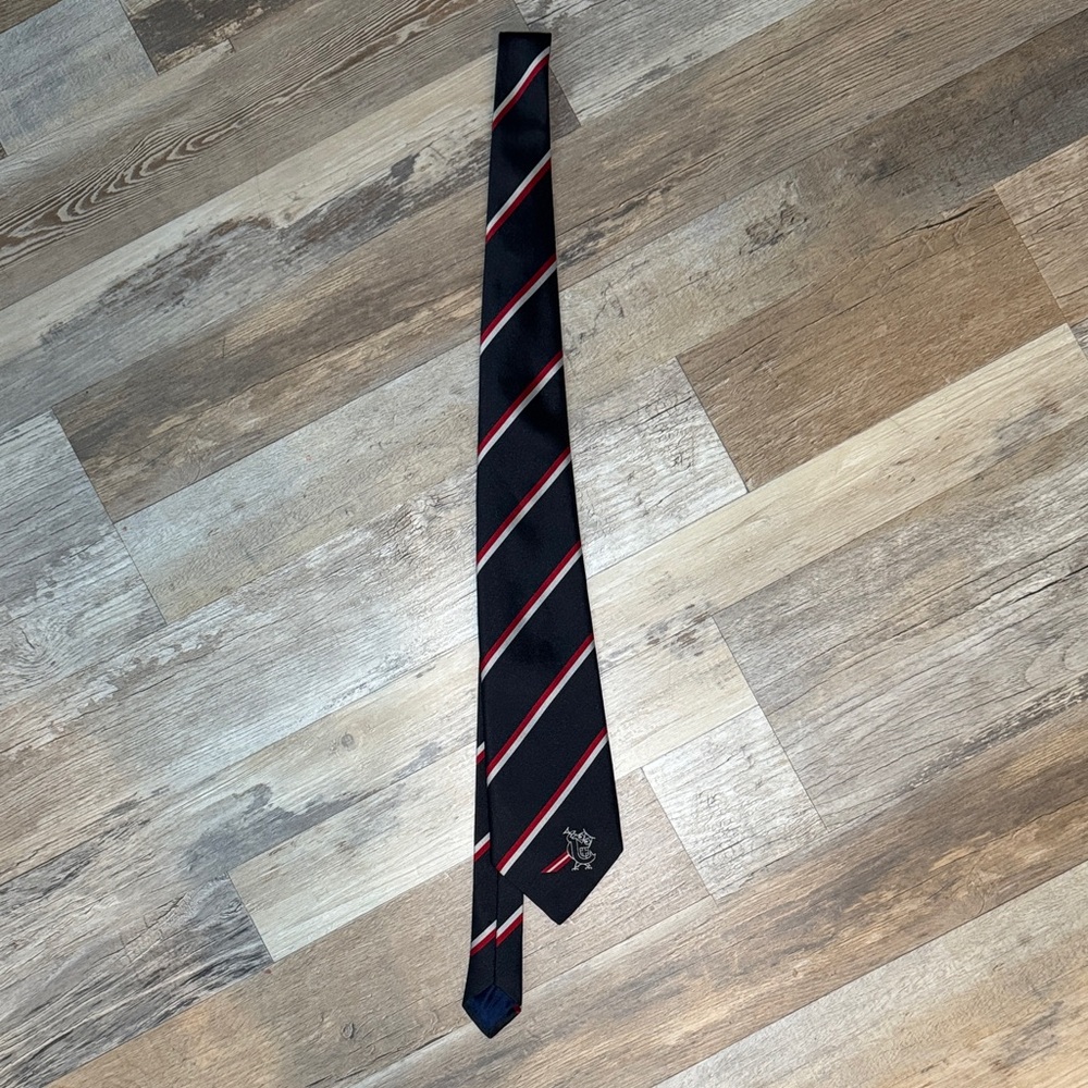 Classic Black and Red Striped Belvedere Men's Tie